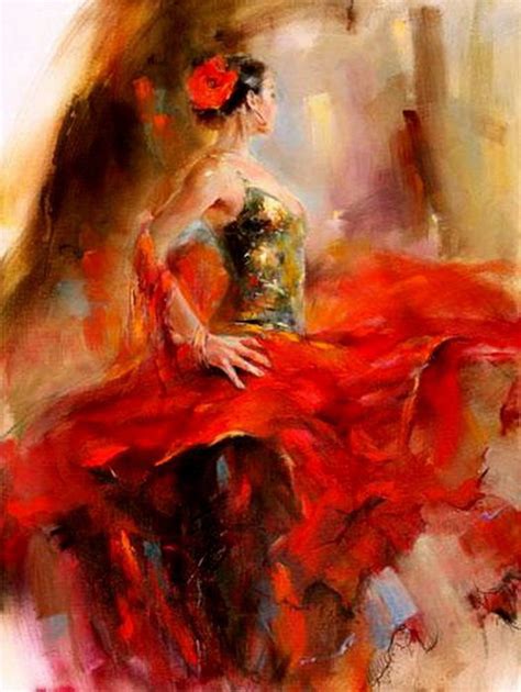 Beautiful Abstract Spanish Flamenco Dancer Colorful Painting | Etsy