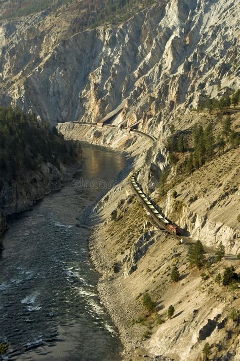 Fraser Canyon Train stock image. Image of cargo, railcar - 7948239