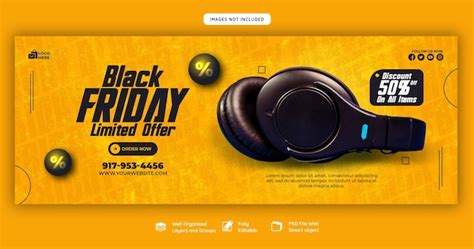 Free PSD | Black friday super sale facebook cover template