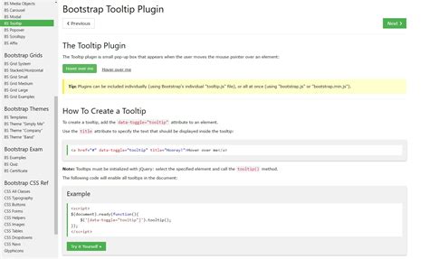 Bootstrap Tooltip Placement