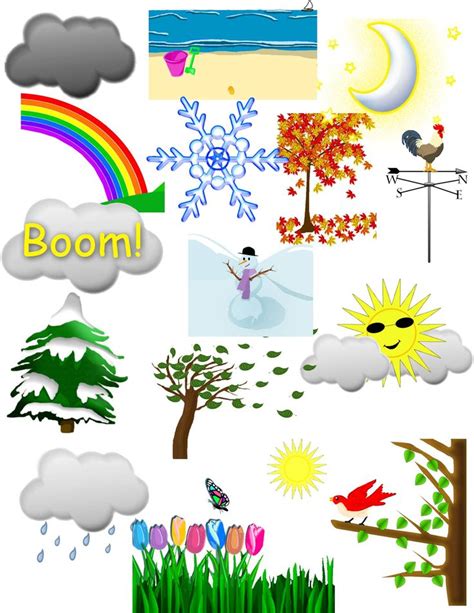 Weather and Seasons Clip Art | Clip art, Seasons, Weather seasons