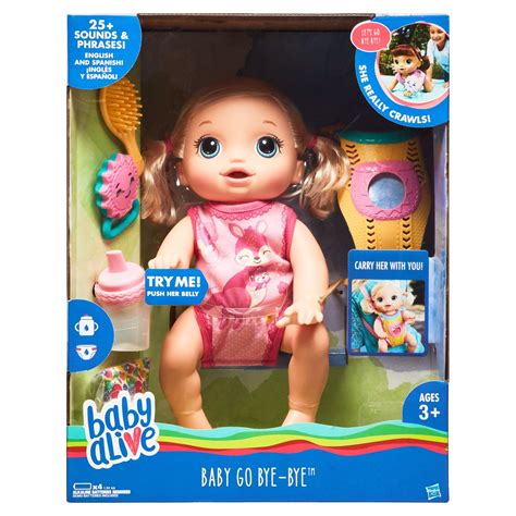 Baby Alive Baby Go Bye Bye: Blonde Hair Doll, for Ages 3 and up, 30+ Phrases and Sounds ...