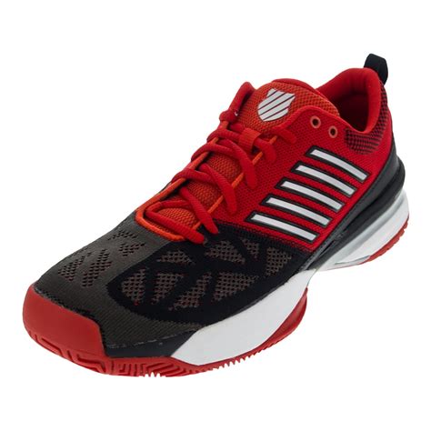 Men`s Knitshot Tennis Shoes Firey Red and Black - Walmart.com - Walmart.com