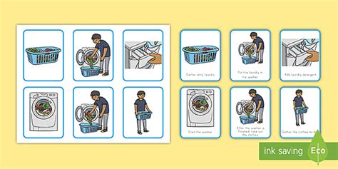 Doing Laundry Multi-Step Sequencing Cards (teacher made)