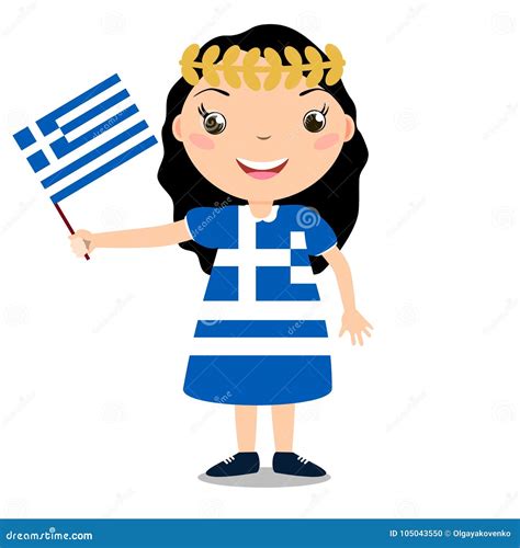 Greece Flag Background. Greece Flag Wavy Ribbon Color On A White Background. National Poster ...