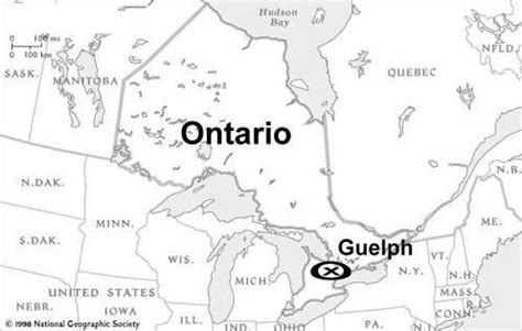 Guelph Map - Canada