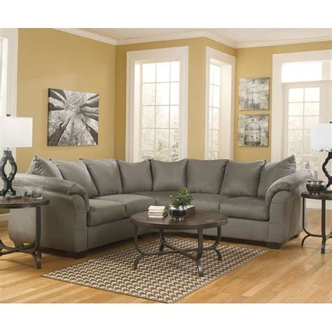 Darcy Cobblestone Sectional by Signature Design by Ashley | FurniturePick