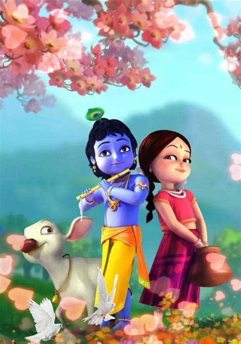 Cartoon Krishna Wallpapers - Top Free Cartoon Krishna Backgrounds - WallpaperAccess