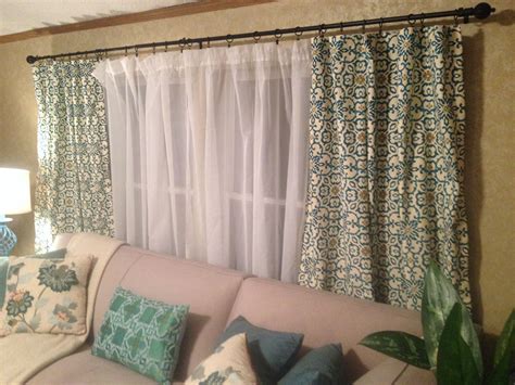 Curtains I made for my living room. I ordered fabric on line from Joann Fabric after a long ...