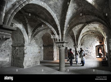 Mont saint michel abbey interior hi-res stock photography and images - Alamy