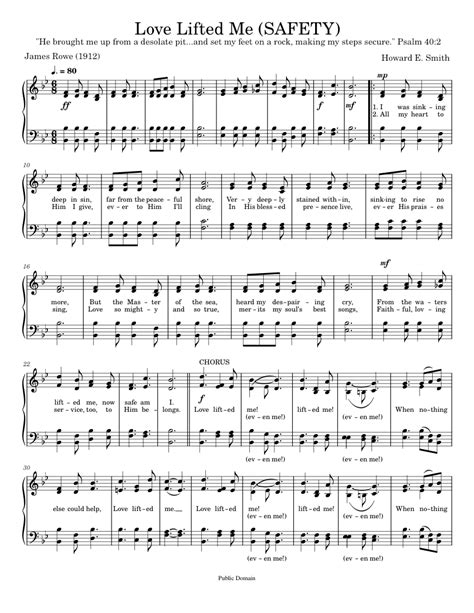 Love Lifted Me Sheet music for Piano (SATB) | Musescore.com