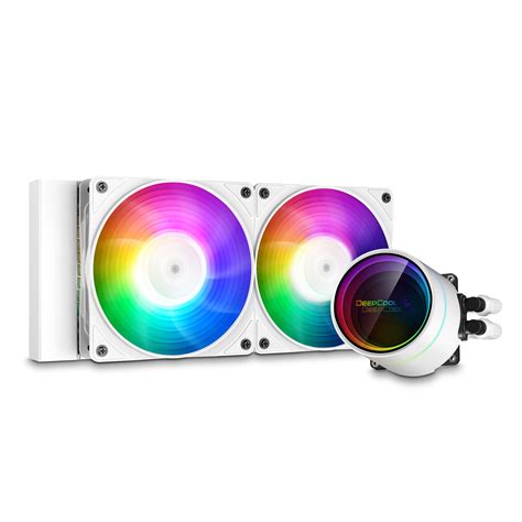 Buy DEEPCOOL CASTLE 240EX A-RGB WH, AIO Liquid Cooler with Two 120mm CF120-A-RGB PWM Fans ...