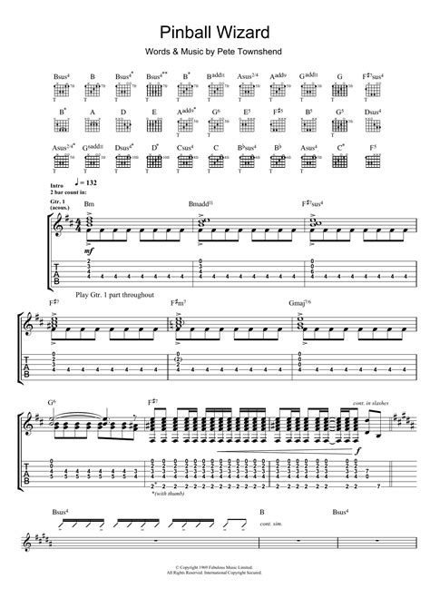 Pinball Wizard by The Who - Guitar Tab - Guitar Instructor