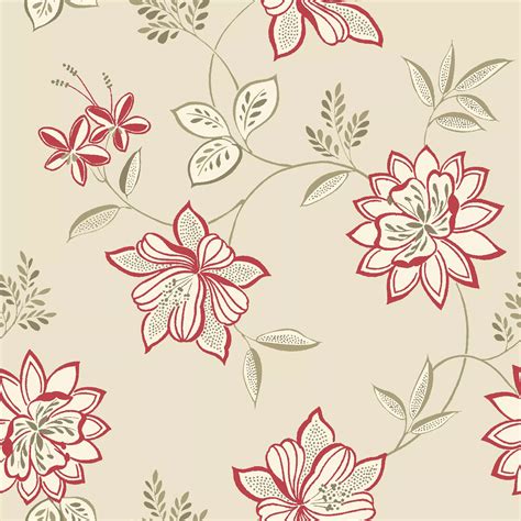 B&Q Lexie Red Floral Wallpaper | Departments | DIY at B&Q