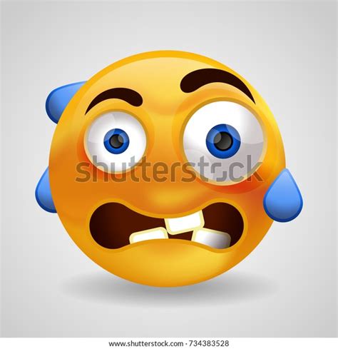 Emoji Frightened Isolated Vector Illustration Stock Vector (Royalty Free) 734383528 | Shutterstock