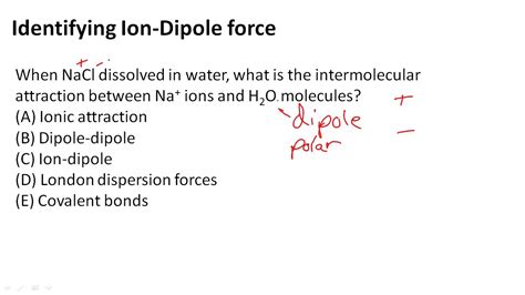 Identifying Ion-Dipole force - YouTube