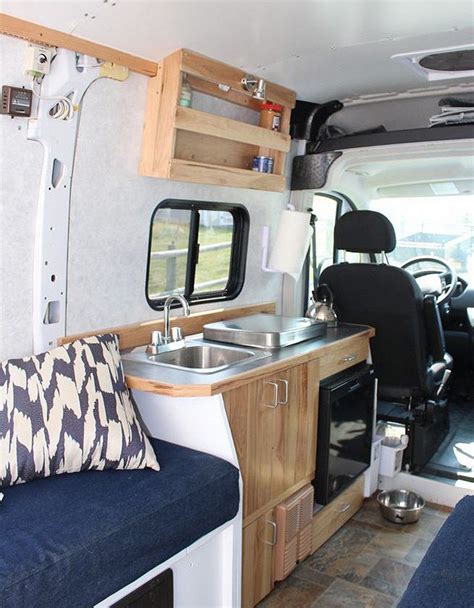 50 Full DIY Camper Van Conversions You Must Try (35) - Architecturehd | Camper van kitchen ...