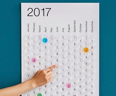 Bubble Wrap Calendar