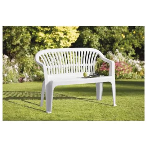 Buy Plastic Garden Bench - White from our Garden Benches range - Tesco