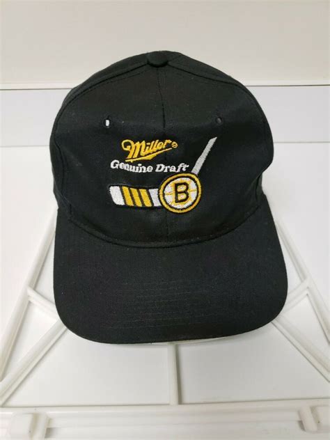 Vintage Miller Genuine Draft Bruins Hat | eBay in 2021 | Genuine, Hats ...