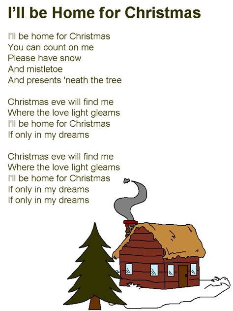 I'll Be Home for Christmas lyrics | christmas | Pinterest | Christmas ...