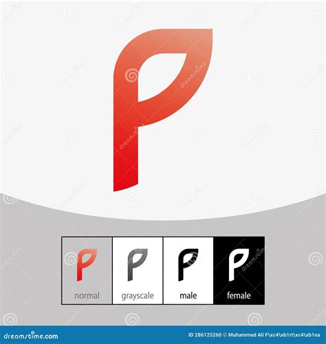 P Letter Logo. Pink Color stock illustration. Illustration of logo - 286125260