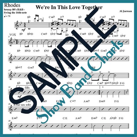 We're in This Love Together (Al Jarreau) - Show Band Charts