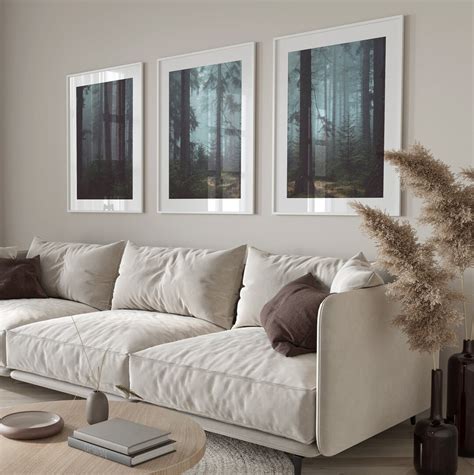 Foggy Forest Wall Art, Forest Print, Landscape Wall Art, Nature Posters ...