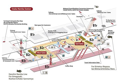 Namba Nankai Station Map - Map Of New Hampshire