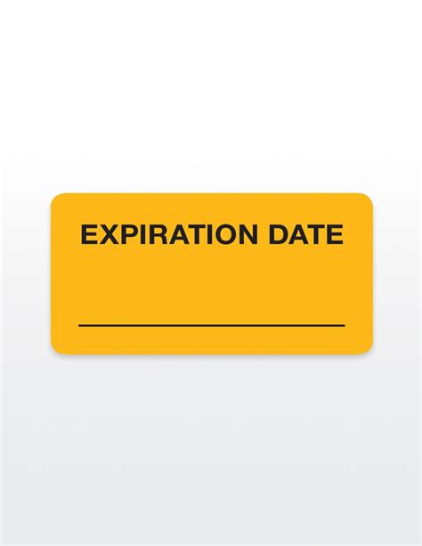 EXPIRATION DATE Medical Record Stickers