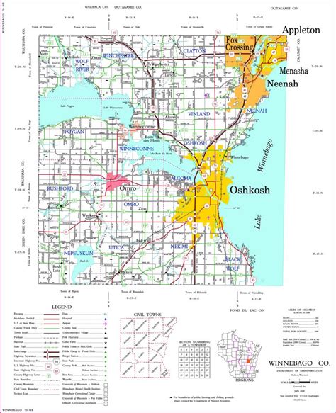 Winnebago County Map - Ontheworldmap.com