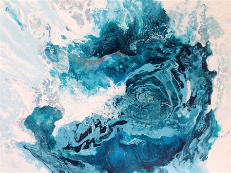 The beauty within- original Laura Adams Wilson painting. Fluid abstract ...