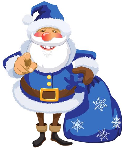 blue santas - Clip Art Library