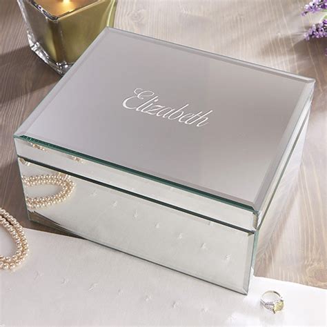 Personalized Mirrored Jewelry Boxes - Large