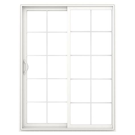 Jeld wen 72 in x 80 in grilles between the glass white vinyl left hand ...