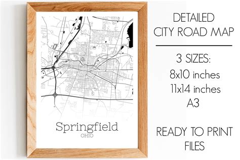 Springfield Ohio City Map Graphic by SVGExpress · Creative Fabrica