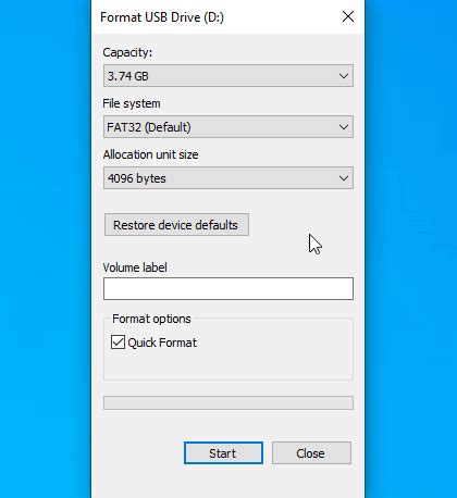 How to format a USB flash drive on Windows 10