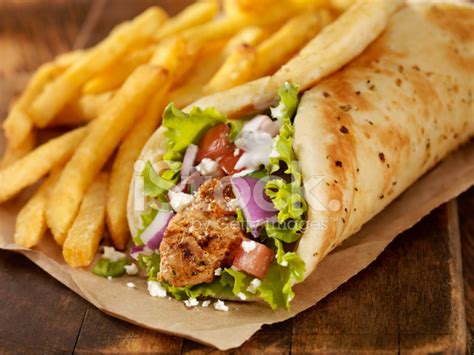 Pork Souvlaki Wrap Stock Photo | Royalty-Free | FreeImages