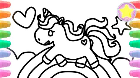 How to Draw Glitter Unicorn Coloring Pages for Kids[]Art colors for children ...