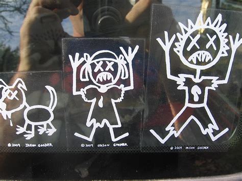 Amazon.com: Zombie Stick Figure Family Stickers 6 Pack Choose any 6: Mom, Dad, Boy, Girl, Baby ...