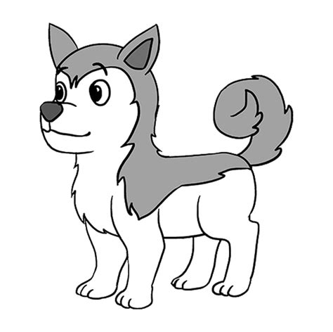 How to Draw a Husky - Really Easy Drawing Tutorial