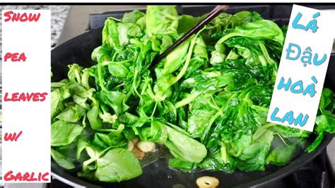 Cách Xào Đậu Hoà Lan Với Tỏi (Quick & Easy Stir Fried Snow Pea Leaves w/ Garlic) - YouTube