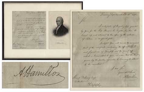 Alexander Hamilton Autograph Letter Signed Lot Sells for $9,493