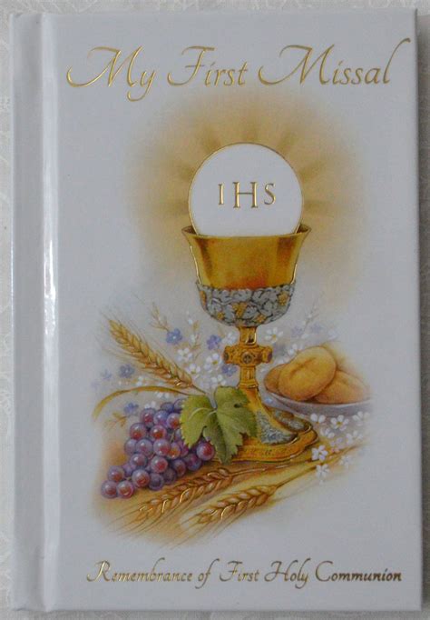 Communion Book, My First Missal, Remberance, Hard Cover with Symbol Design