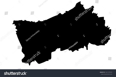 Black Silhouette Map City Herne Germany Stock Vector (Royalty Free ...