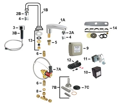 Sloan Electronic Faucet Parts ETF-660 & ETF-770 Parts Breakdown and Tr – sloanrepair