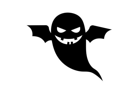 Scary ghost vector halloween silhouette