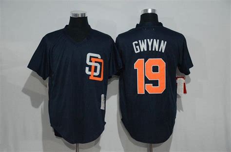 San Diego Padres Mem's 19 Tony Gwynn Throwback Baseball Jersey | Jersey ...