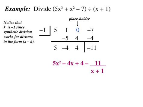 Synthetic Division