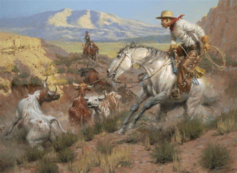 The Rebel Steer | Cowboy | Western Art | Thomas | Fine Art | American | Presidential | Civil War ...